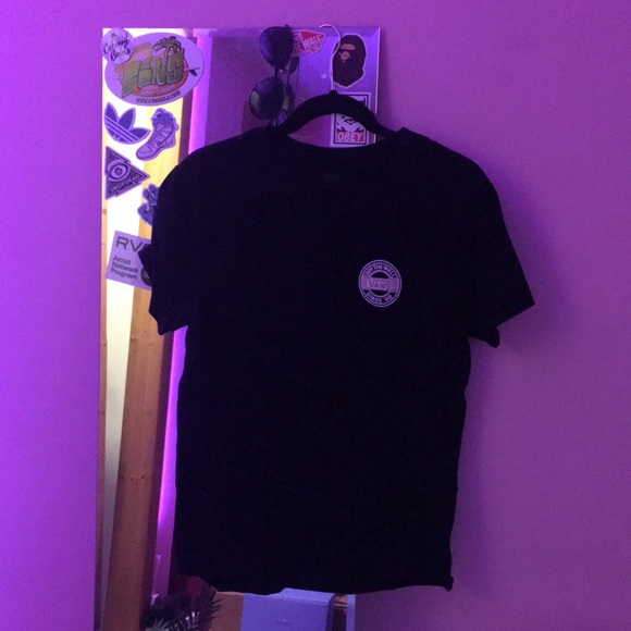 pink and black vans shirt